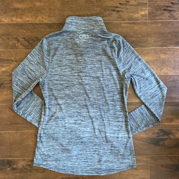 Under Armour - Heat Gear Long Sleeve Quarter Zip - Loose Fit - Grey - M - Picture 6 of 7